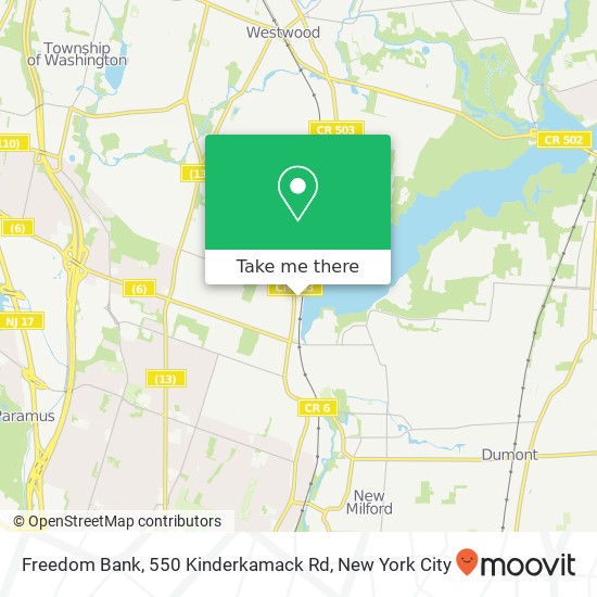 Freedom Bank, 550 Kinderkamack Rd map