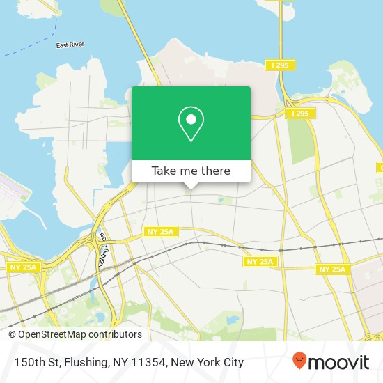 150th St, Flushing, NY 11354 map