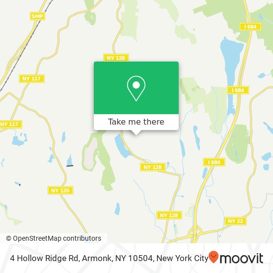 Mapa de 4 Hollow Ridge Rd, Armonk, NY 10504