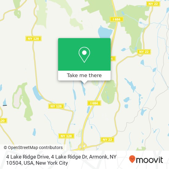 4 Lake Ridge Drive, 4 Lake Ridge Dr, Armonk, NY 10504, USA map