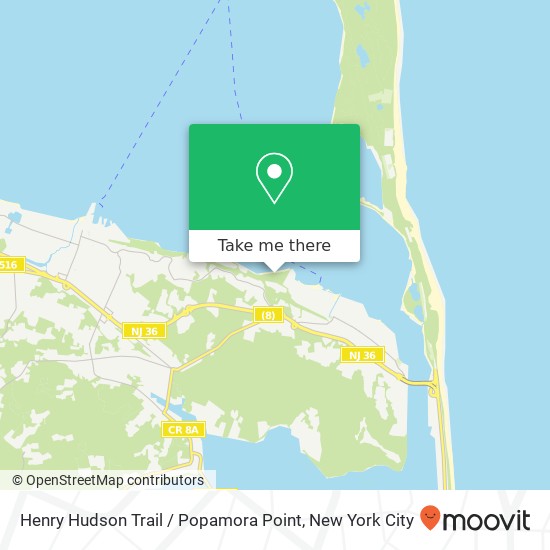 Mapa de Henry Hudson Trail / Popamora Point