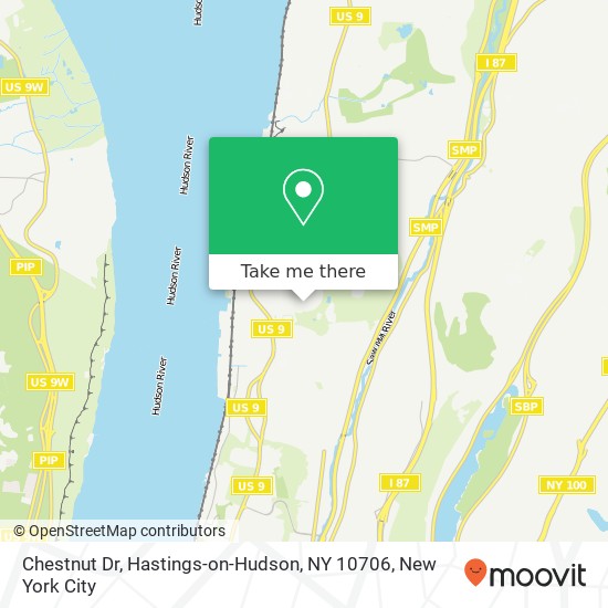 Mapa de Chestnut Dr, Hastings-on-Hudson, NY 10706