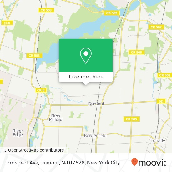 Prospect Ave, Dumont, NJ 07628 map
