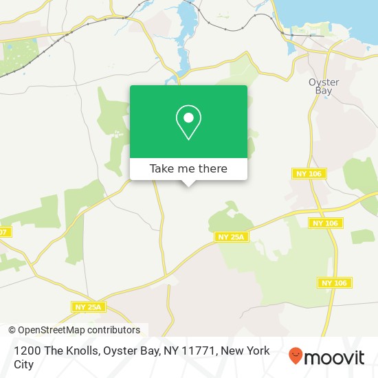 Mapa de 1200 The Knolls, Oyster Bay, NY 11771