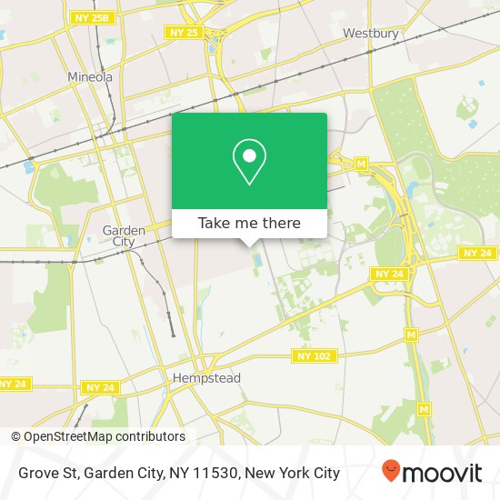 Mapa de Grove St, Garden City, NY 11530