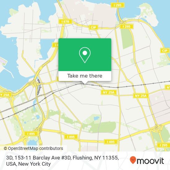 Mapa de 3D, 153-11 Barclay Ave #3D, Flushing, NY 11355, USA