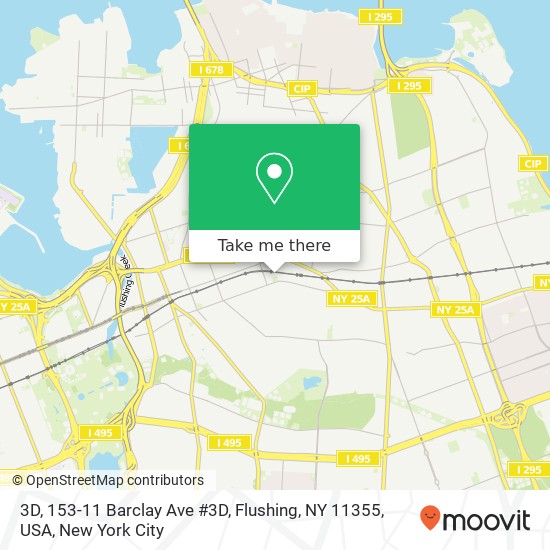 3D, 153-11 Barclay Ave #3D, Flushing, NY 11355, USA map