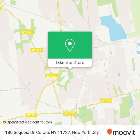 180 Sequoia Dr, Coram, NY 11727 map