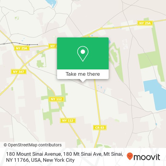 Mapa de 180 Mount Sinai Avenue, 180 Mt Sinai Ave, Mt Sinai, NY 11766, USA