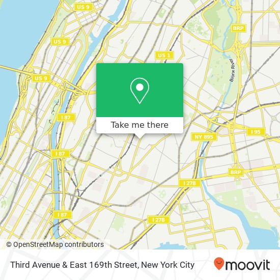 Mapa de Third Avenue & East 169th Street