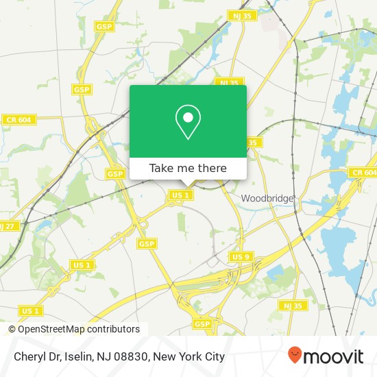 Mapa de Cheryl Dr, Iselin, NJ 08830