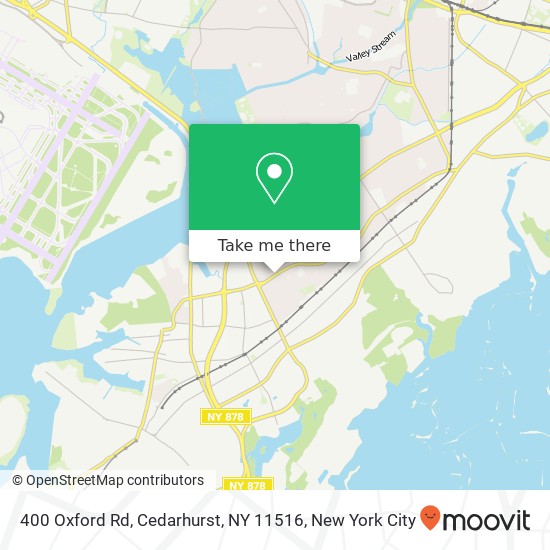 Mapa de 400 Oxford Rd, Cedarhurst, NY 11516