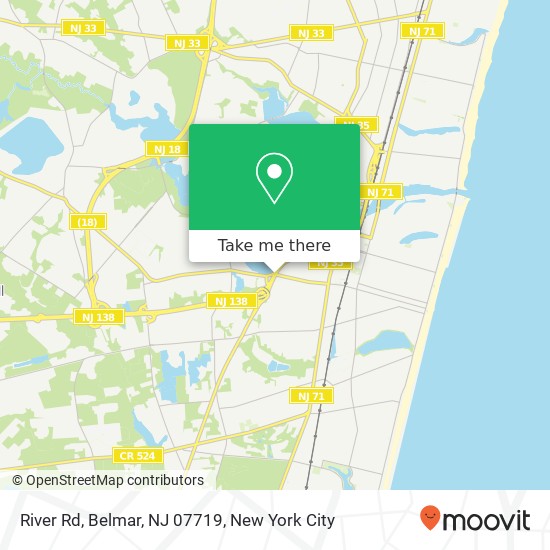 Mapa de River Rd, Belmar, NJ 07719