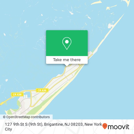 Mapa de 127 9th St S (9th St), Brigantine, NJ 08203