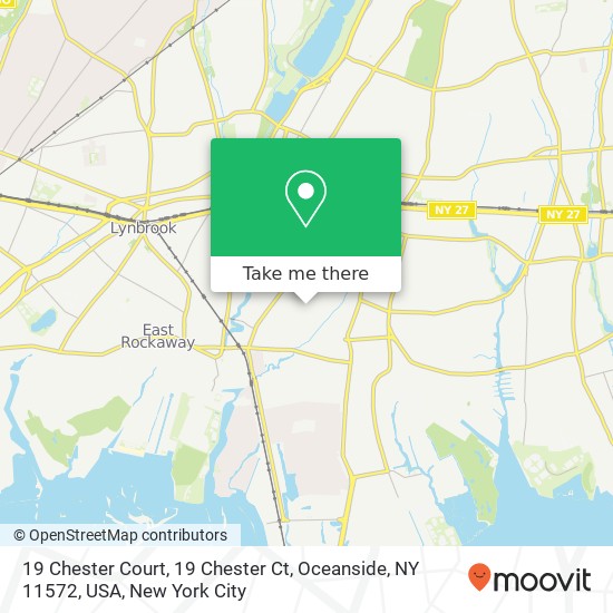 Mapa de 19 Chester Court, 19 Chester Ct, Oceanside, NY 11572, USA