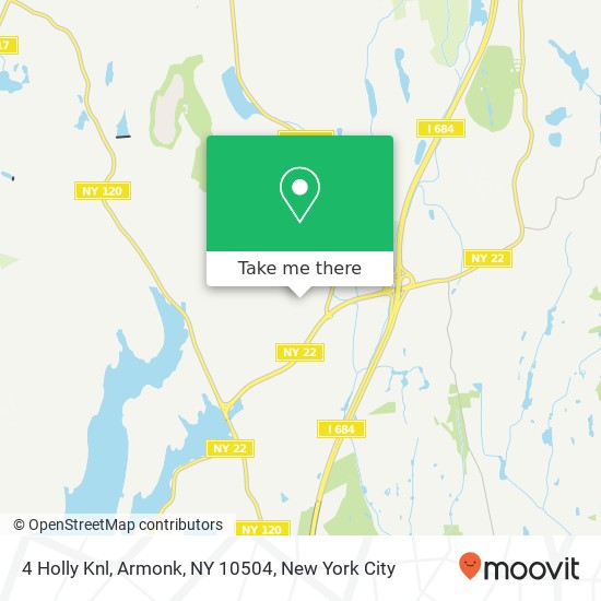 Mapa de 4 Holly Knl, Armonk, NY 10504