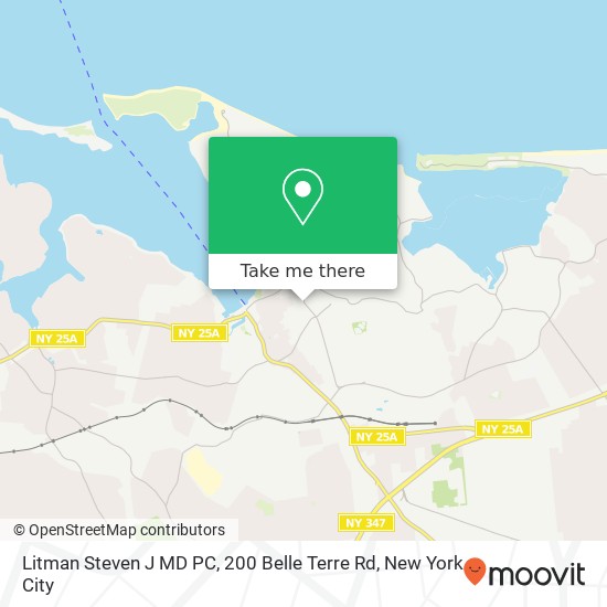 Mapa de Litman Steven J MD PC, 200 Belle Terre Rd