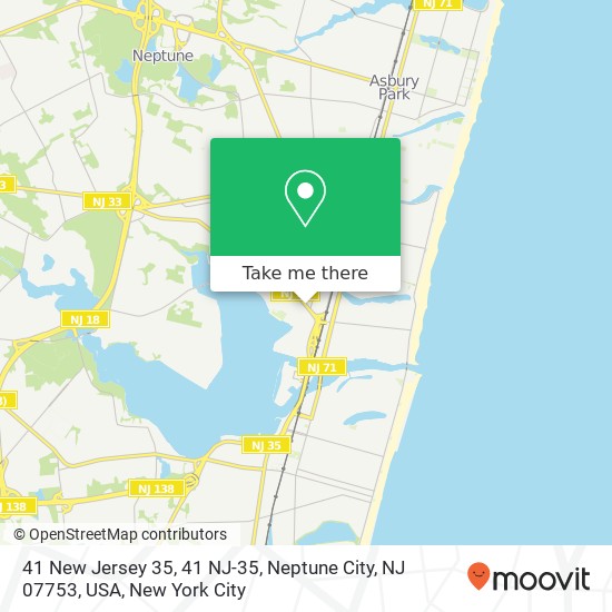 Mapa de 41 New Jersey 35, 41 NJ-35, Neptune City, NJ 07753, USA