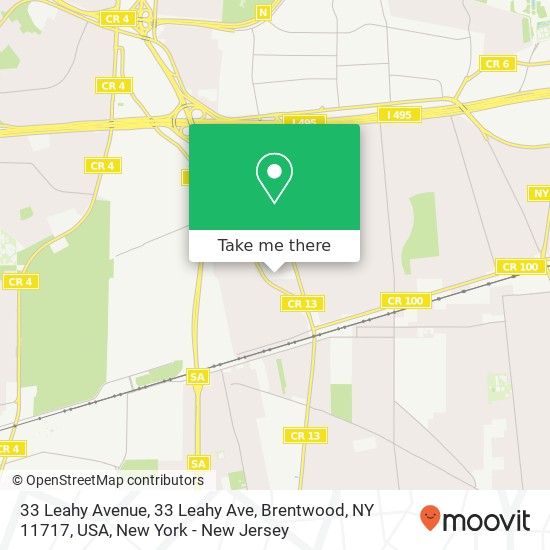 33 Leahy Avenue, 33 Leahy Ave, Brentwood, NY 11717, USA map