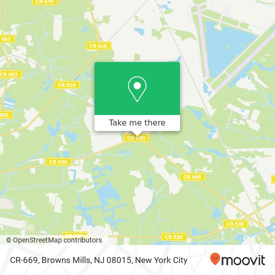 Mapa de CR-669, Browns Mills, NJ 08015