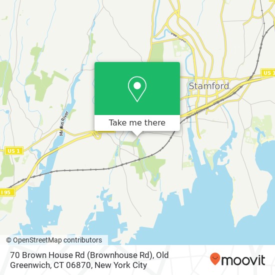 Mapa de 70 Brown House Rd (Brownhouse Rd), Old Greenwich, CT 06870