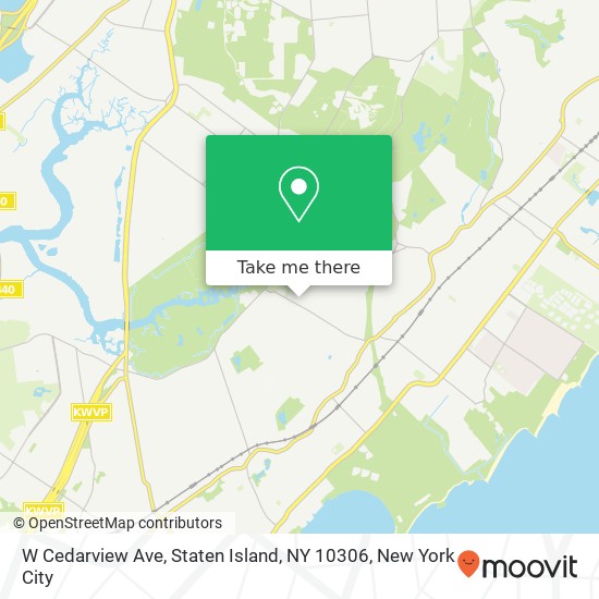 W Cedarview Ave, Staten Island, NY 10306 map