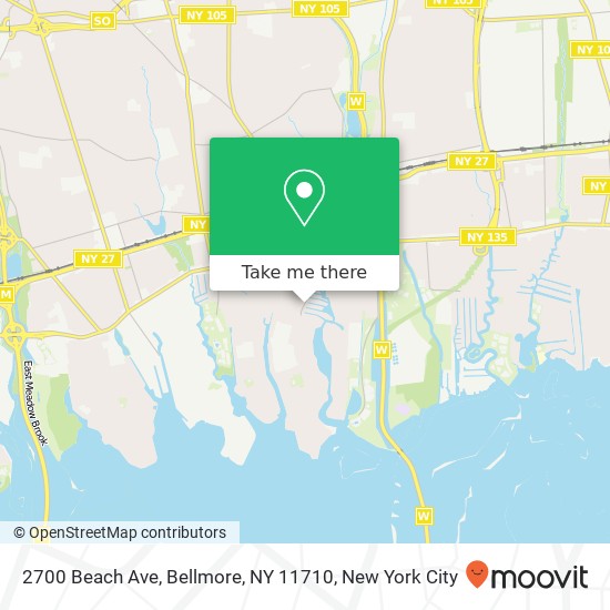 2700 Beach Ave, Bellmore, NY 11710 map