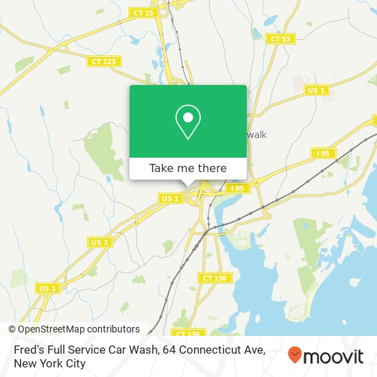 Fred's Full Service Car Wash, 64 Connecticut Ave map