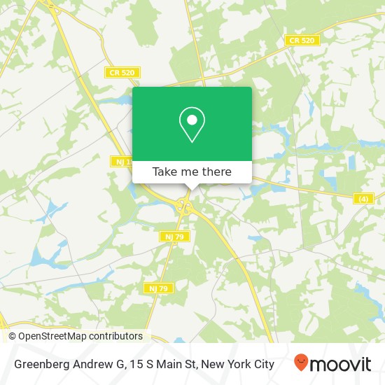 Mapa de Greenberg Andrew G, 15 S Main St