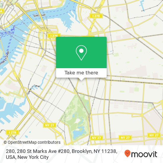 Mapa de 280, 280 St Marks Ave #280, Brooklyn, NY 11238, USA