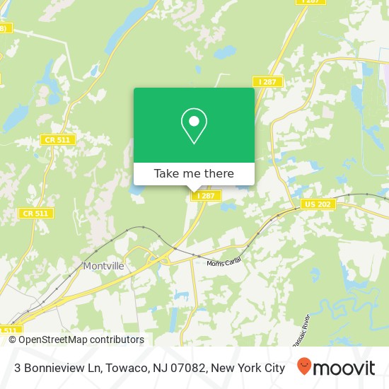 Mapa de 3 Bonnieview Ln, Towaco, NJ 07082
