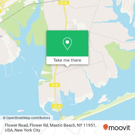 Flower Road, Flower Rd, Mastic Beach, NY 11951, USA map