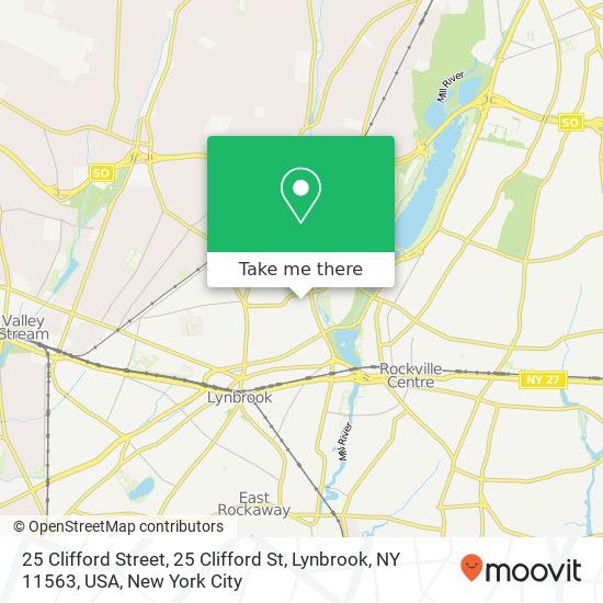 25 Clifford Street, 25 Clifford St, Lynbrook, NY 11563, USA map