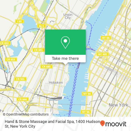 Hand & Stone Massage and Facial Spa, 1400 Hudson St map