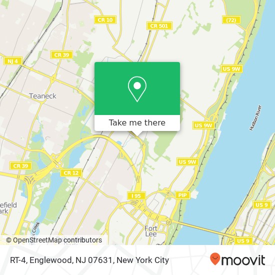 Mapa de RT-4, Englewood, NJ 07631