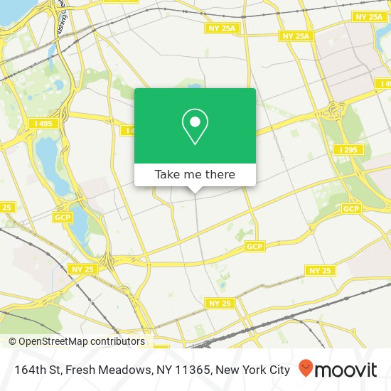 Mapa de 164th St, Fresh Meadows, NY 11365