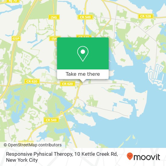 Mapa de Responsive Pyhsical Theropy, 10 Kettle Creek Rd