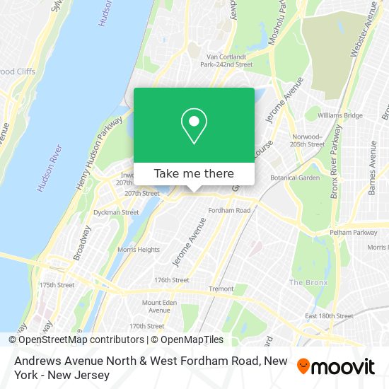 Andrews Avenue North & West Fordham Road map