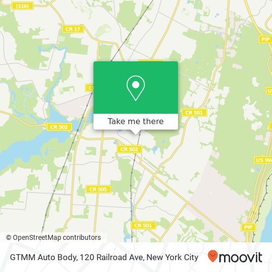 Mapa de GTMM Auto Body, 120 Railroad Ave