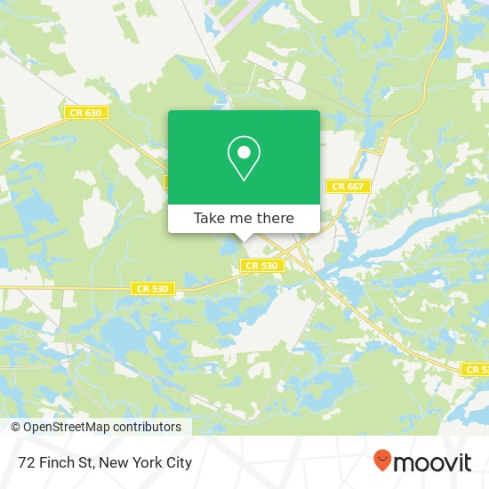 Mapa de 72 Finch St, Browns Mills, NJ 08015