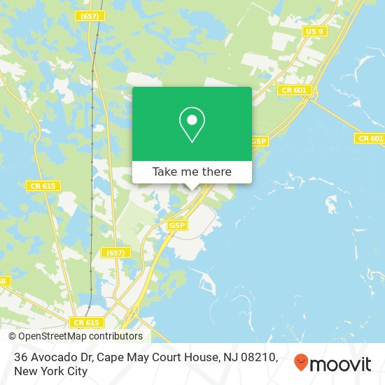 36 Avocado Dr, Cape May Court House, NJ 08210 map