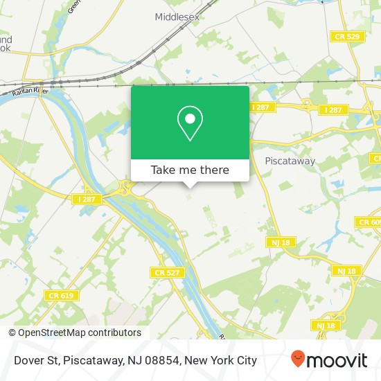 Mapa de Dover St, Piscataway, NJ 08854