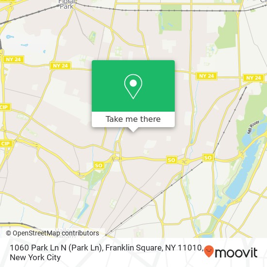 Mapa de 1060 Park Ln N (Park Ln), Franklin Square, NY 11010