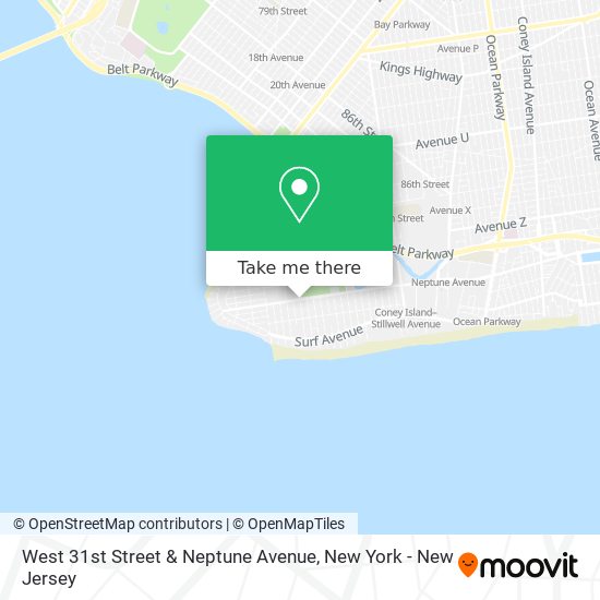 Mapa de West 31st Street & Neptune Avenue