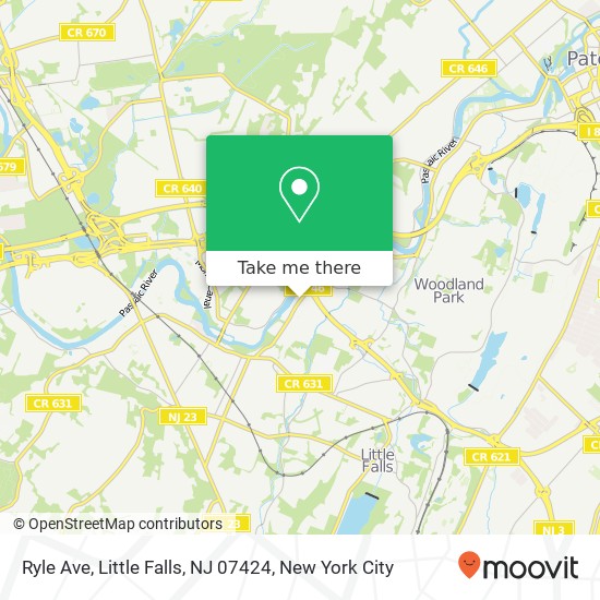 Mapa de Ryle Ave, Little Falls, NJ 07424