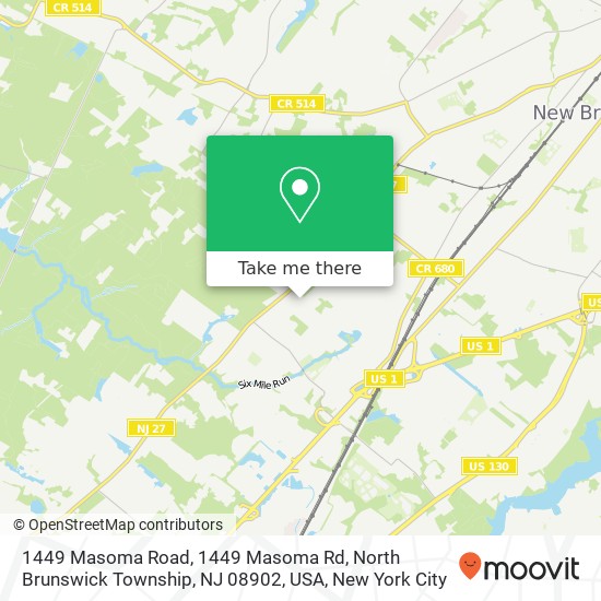 1449 Masoma Road, 1449 Masoma Rd, North Brunswick Township, NJ 08902, USA map