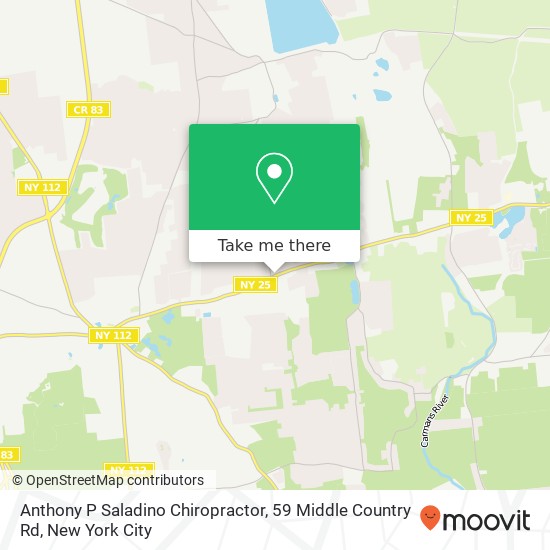 Anthony P Saladino Chiropractor, 59 Middle Country Rd map