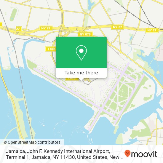 Jamaica, John F. Kennedy International Airport, Terminal 1, Jamaica, NY 11430, United States map