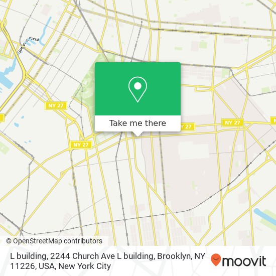L  building, 2244 Church Ave L  building, Brooklyn, NY 11226, USA map
