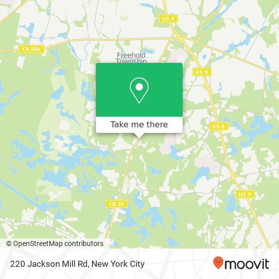 Mapa de 220 Jackson Mill Rd, Freehold, NJ 07728